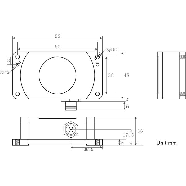 ACA816T Resolution 0.0005deg TTL Analog Inclinometer Sensor Bridge Building