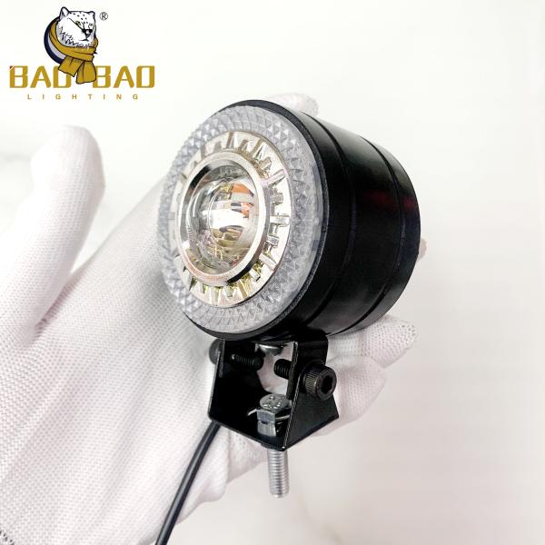 Aluminum White Yellow Flashing 12V 24V Motorcycle Spotlight RGB Ring LED Fog Light