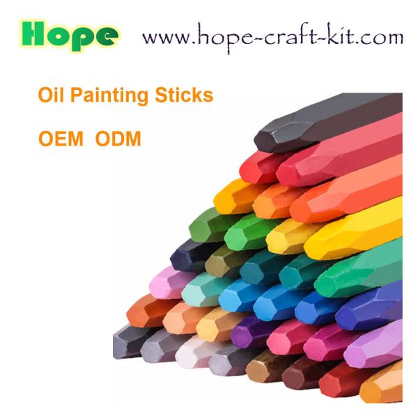 Non-toxic 8 , 12, 24, 48 Colors Oil Paint Sticks Washable Water soluable for Kids Stationery Painting Supplies OEM ODM