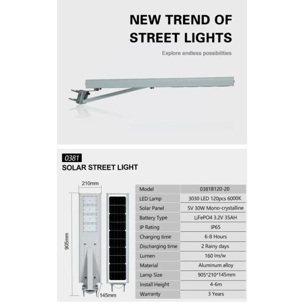 Aluminio impermeable al aire libre todo del camino del jardín en una luz de calle solar del LED