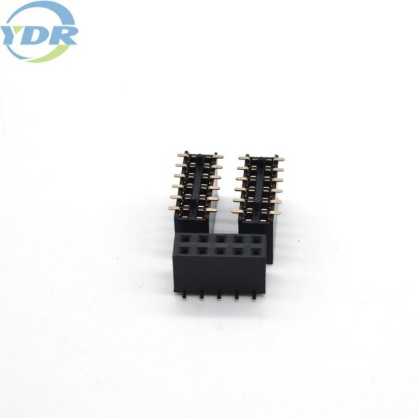 2.54mm Female Pin Header U type Single Row LCP Tin Plated Material