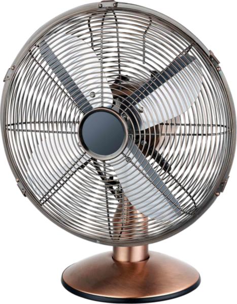 35W Copper 9 Inch Vintage Electric Fan , 50Hz 2 Speed Retro Desk Fan