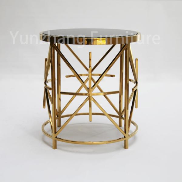 Mult Structure Home Furniture Side Table 201 Stainless Steel Marble / Glass Top