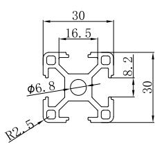 профили паза 3030 10мм промышленные алюминиевые для 3д принтера 30*30