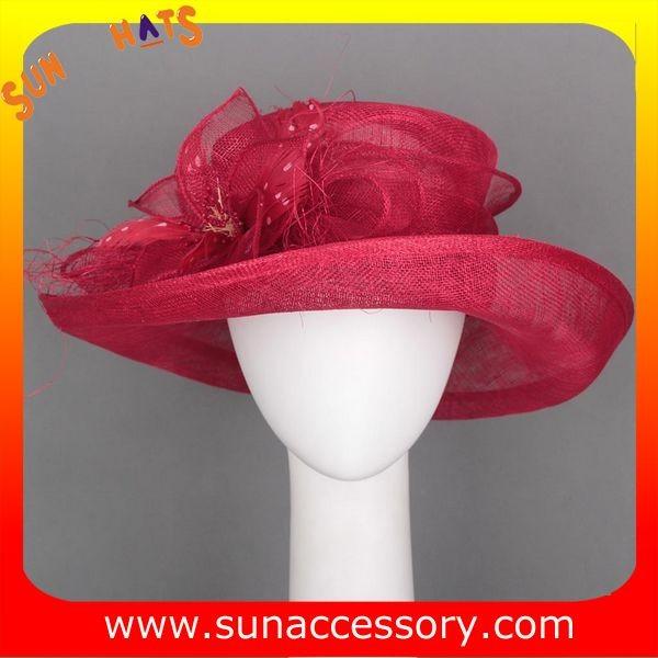 New design elegant sinamay Church hats for girls ,trendy Sinamay wide brim church hat from Sun Accessory