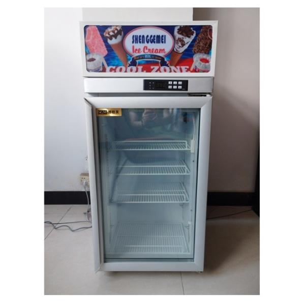 Customizable 4-Layer LED Lighting Single Door Display Cooler For Supermarket 0\u00b0C To 10\u00b0C