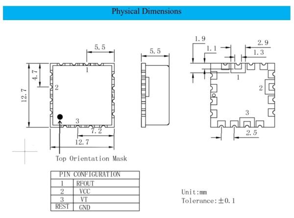 Puce IC d'oscillateur de résonance coaxial 12dBm 24mA YSGM27352755A pour pièces électroniques