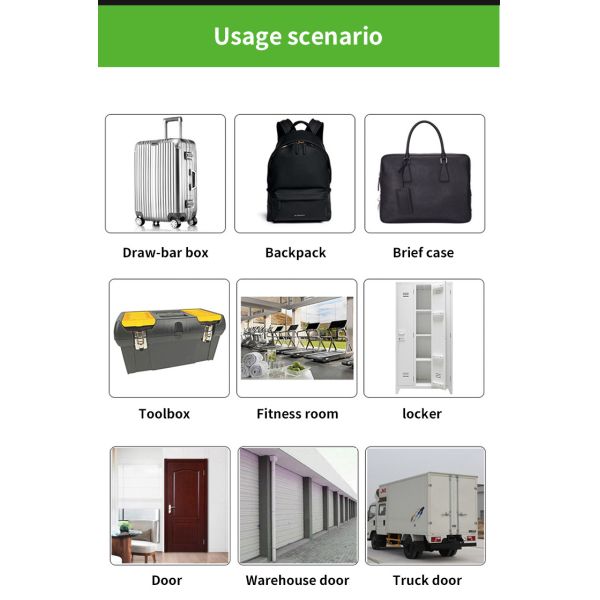 Hot Selling Durable Biometric 10 Fingerprints TSA Smart Fingerprint Padlock Custom Luggage Security with Travel Luggage