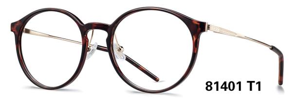 Round Eye Optical Ultra Light Eyeglass Frames Metal Temples PEI Plastic Frames