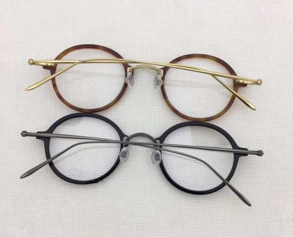 Vintage Men Women Pure titanium spetacle eyeglass glasses combinated optical frames with clear lens