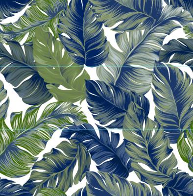 Green Decorative Ceramic Tile Leaves Pattern Precise Edge Cutting Smooth And Bright