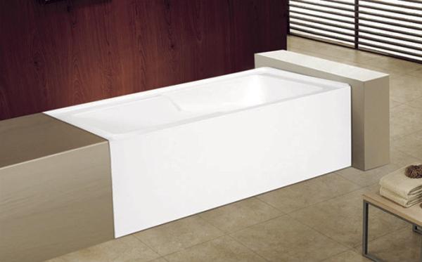 cUPC skirted acrylic cheap bathtub 3 sides tile flange 4mm pure acrylic sheet