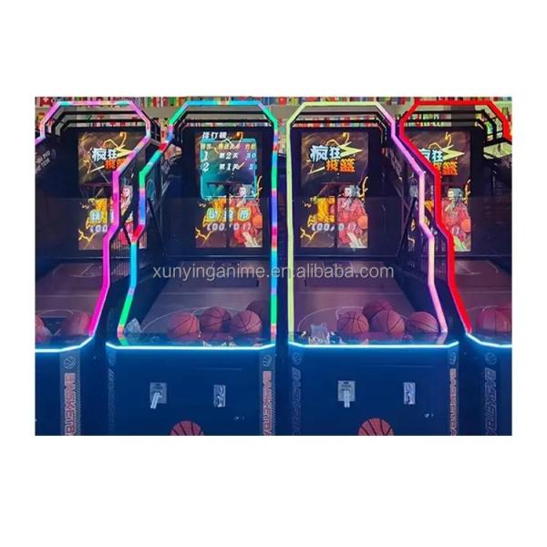 Black Super Street Basketball Arcade Machine Ticket Redemption Electronic Shooting