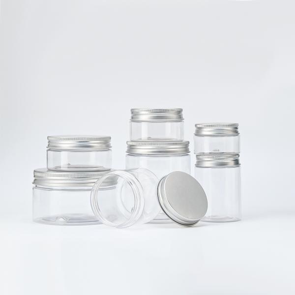 JXPACK transparent Plastic jar, suitable for honey, nuts, candies, powders, etc. Food-grade plastic jar with lid