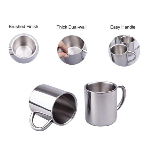 Shatterproof Thermal Wine Stainless Steel Cup With Handle Classic Style