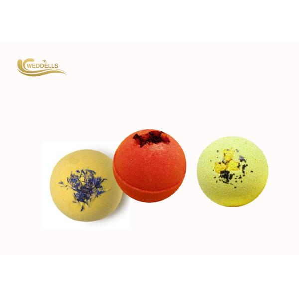 Handmade Moisturizing Bath Bomb , Fizzy Bath Bombs Dried Flowers For Hotel Spa