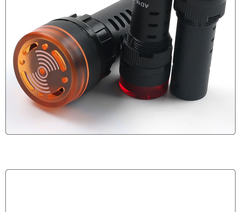 Acousto-Visual Alarm LED Buzzer Switches 16mm & 22mm Push Buttons with Loud Intermittent Light Max. 20A Current IP65 Level