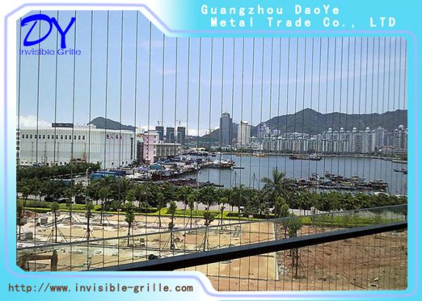 Condo Invisible Safety Grill Anti Corrosion 316 Stainless Wire For Balcony