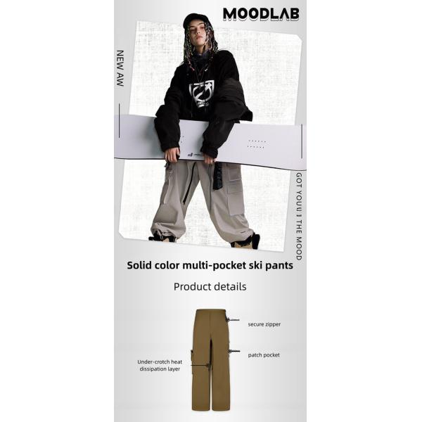 Waterproof 10 Material Technology Durable Breathable Snowboarding Pants for Skiing