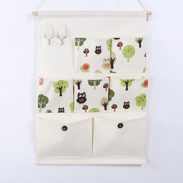 hanging storage bag pockets organizer door wall chest holder customized hedgehog whale owl