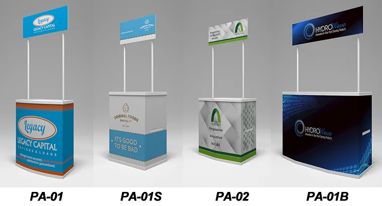 850x455x880mm 1230x510x900mm Promotional Booth Outdoor Indoor Use