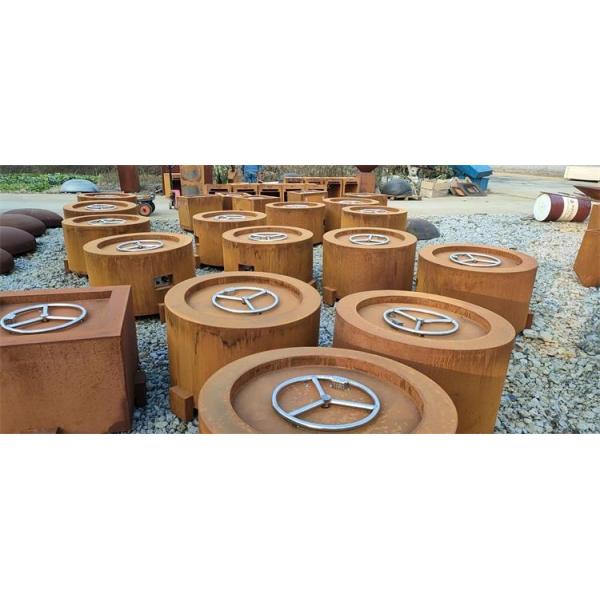 пропана газа 95cm таблица ямы огня Corten портативного Freestanding стальная круглая