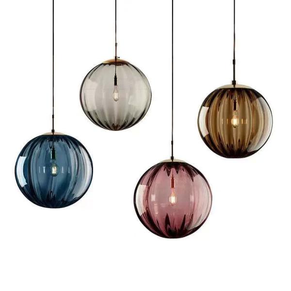 Nordic Cafe Ceiling Indoor Lighting Lustre hang Pendant Stair Glass Modern Chandeliers Pendant Lights
