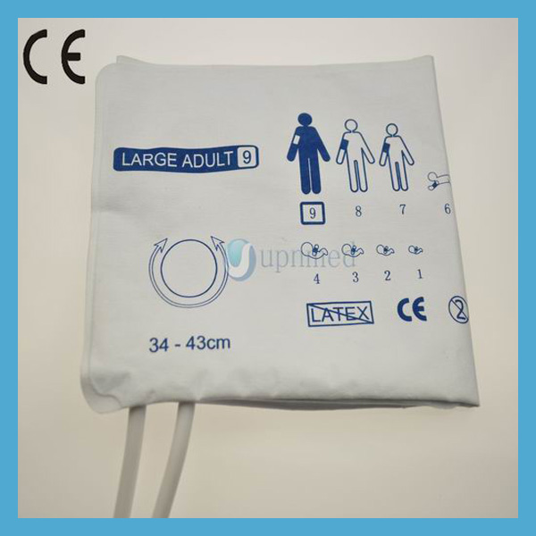 Disposable Large adult dual tube Blood pressure cuff