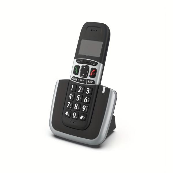 Black Walkie Talkie Cordless Phone Low Radiation Caller ID Smartphone 430g