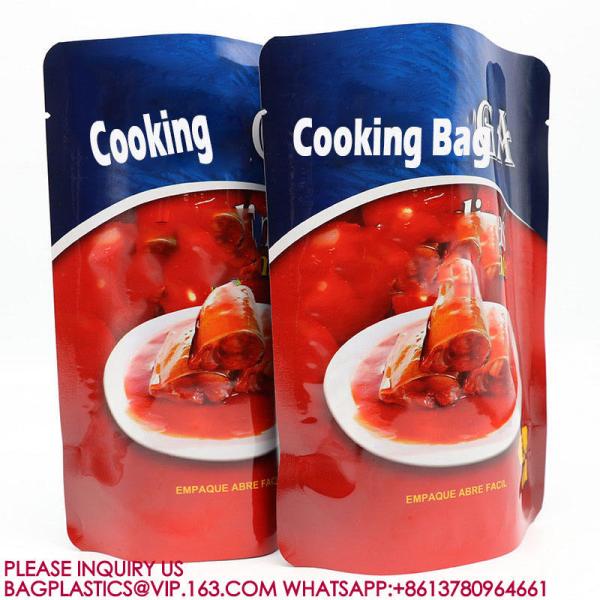 Custom Printed Retort Standing Bags Camping Cooking Set Bag Sauce Curry Food Retort Pouch