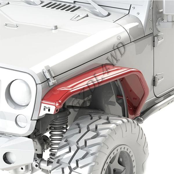 La defensa terrestre de Off Road del tubo señala por medio de luces el polvo negro de aluminio cubierto para el jeep JK Wrangler