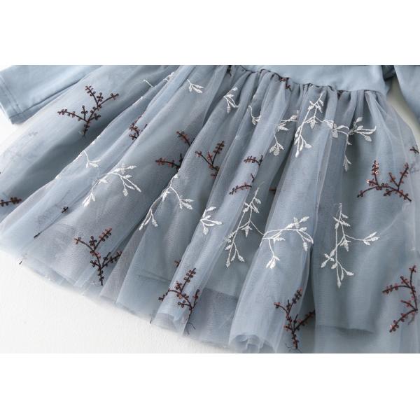 1.1M Children Worsted Spring Pink Lace Formal Long Sleeve Dresses Knee Length