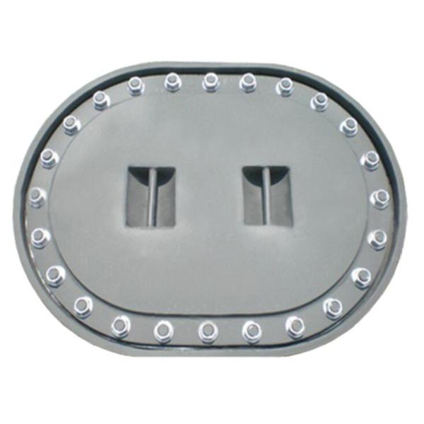 Embedded Type C Manhole , Watertight Manhole Cover Long Circle Shape With Shield