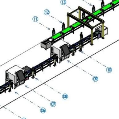 Equipamento de fabrico para a produção de linhas de montagem de baterias prismáticas de iões de lítio
