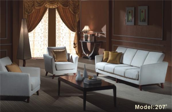 2800*800*800mm 4 Seaters Solid Wood Frame Couch For Apartment