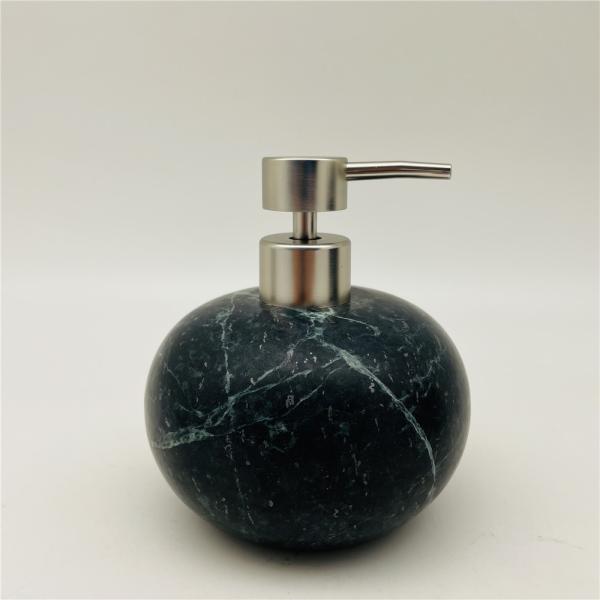 Круглый формы ванной столешницы аксессуары в большие цветы зеленый мрамор