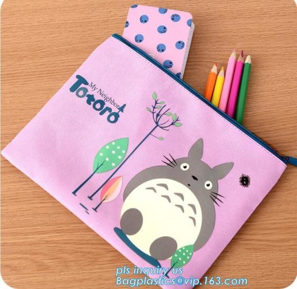 Canvas Pen Pencil Case Stationery Pouch Bag Case Cosmetic Bags, Amazon students high-capacity zipper pencil case