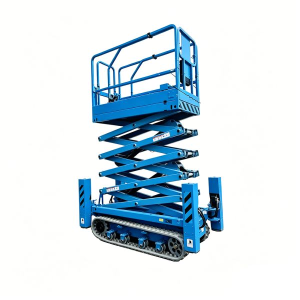 Electric Powered Tracked Scissor Lift All Terrain Crawler Aerial Work Platform