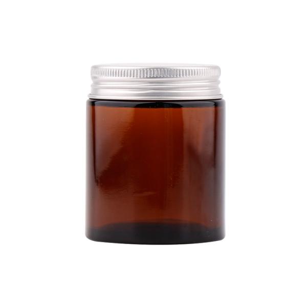 Grátis Jarros de vela de creme de âmbar escuro Jarros de vidro vazios de armazenamento de alimentos com tampa