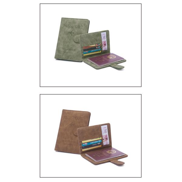 ANTI-THEFT NEW TRAVEL MULTI-FUNCTIONAL PASSPORT TICKET DOCUMENT PROTECTION CASE RFID BUCKLE CARD BAG