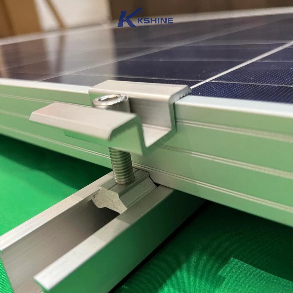 Custom AL6005-T5 Anodized Aluminum Solar Panel Mid Clamp with SUS304 Bolt for Rooftop and Ground PV Module Mounting Systems