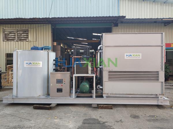 China Price 30 Ton Evaporative Cooling Machine Fresh Water Concrete Flake Ice Maker