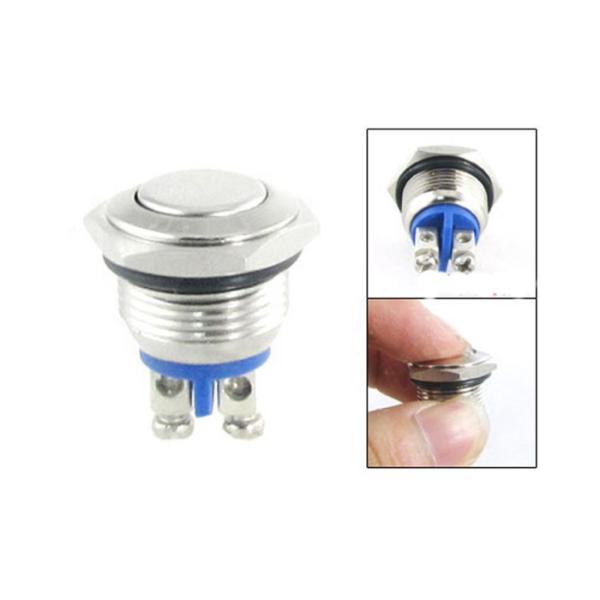 16mm Anti Vandal Momentary Stainless Steel Metal Push Button Switch Raised Top