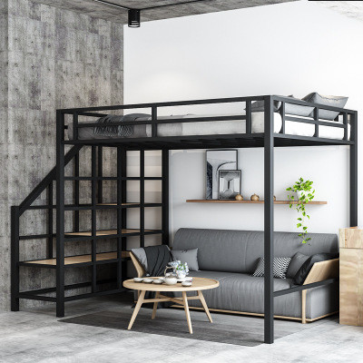 Strong Bunk Bed Frame Modern Double Bunk Beds with Desk and Storage Drawers
