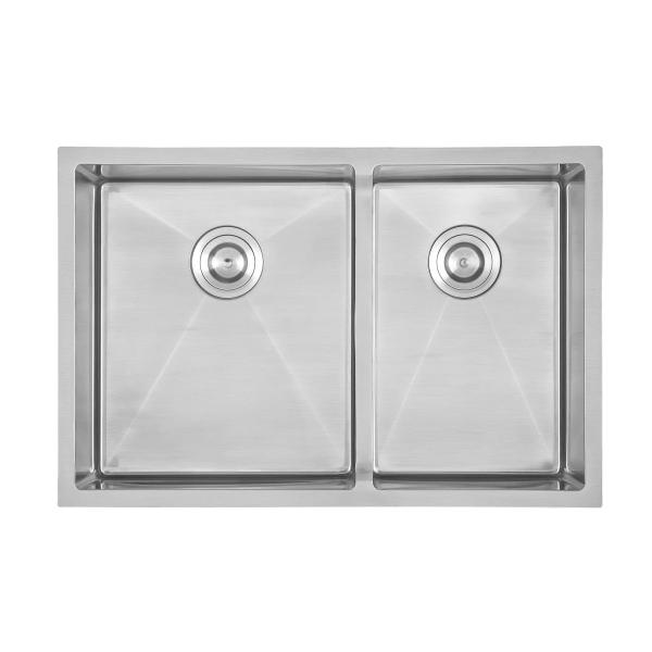 Durable Kitchen Sink For Hotels Stainless Steel Rectangular Modern Brushed Finish