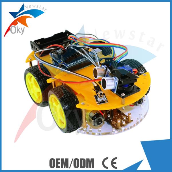 Professional Arduino Car Robot Yellow Black DIY Remote Control Car Parts