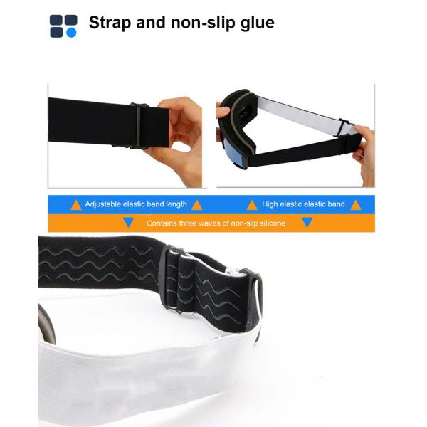 Customized Color Ski Goggles with Adjustable Elastic Strap and Double Anti-Fog Lens