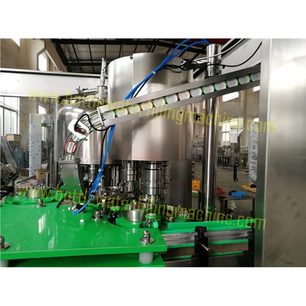 Crown Cap Glass Bottle Tea / Juice Filling Machine Mitsubishi PLC Control