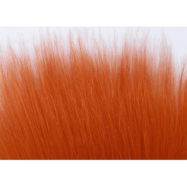 Customized Orange Silk Straight Virgin Human Hair Extensions Double Stitch Weft