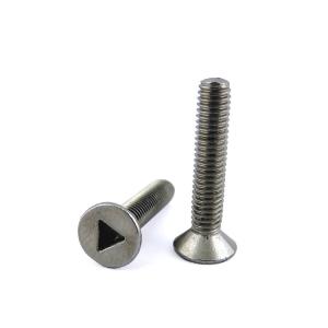 M3 Flat Countersunk Head Triangle Drive Anti-theft Security Screw with ISO9001